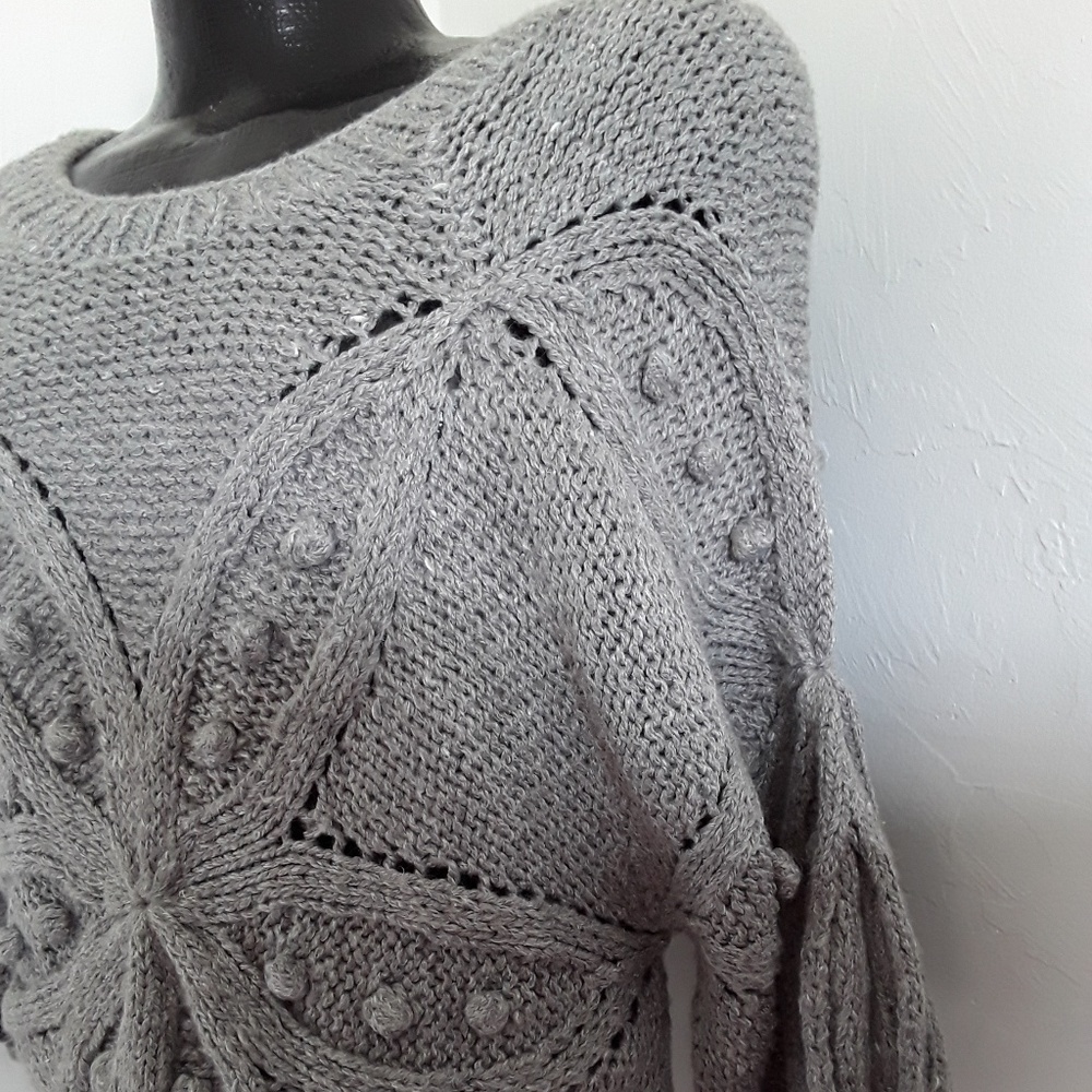 Romeo Juliet Couture women knit sweater gray 4D size L